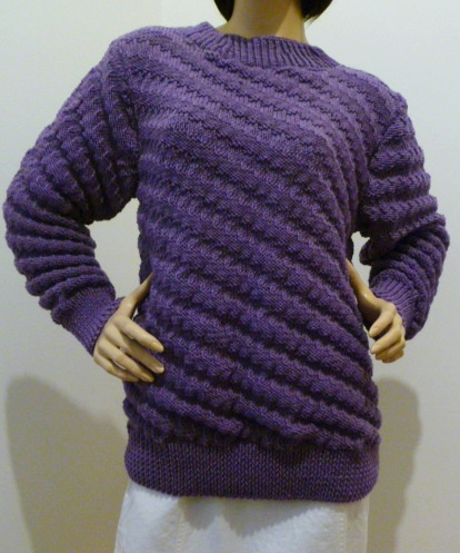 gla_9384 Svetr šikmá vlna levandulová - přírodní, gla_9398 Pullover Diagonalwolle lavendel - natur, gla_9404 Sweater bias wool lavender - natural